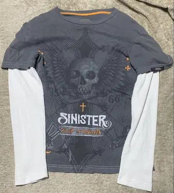 Sinister 스컬 그래픽 긴팔 티셔츠 S