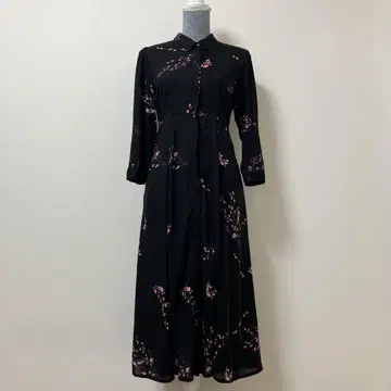 ZARA 자라 꽃무늬 롱 원피스 블랙 꽃 얇은 소재 긴팔 여름 성인 고급