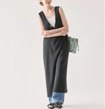 JOURNAL STANDARD 슬라브 옥스 V넥 원피스 블랙 36