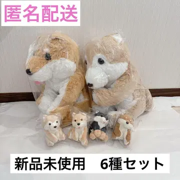쿠타리 시바견 일본 맑은 날 봉제 인형 마스코트 6종 세트