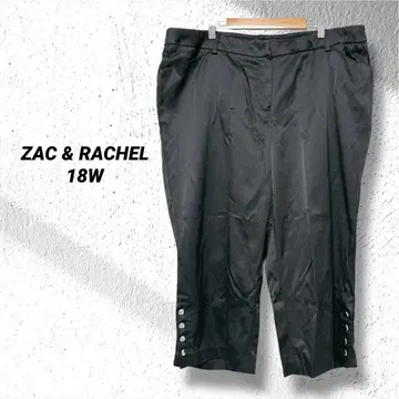 ZAC & RACHEL 블랙 크롭 팬츠 18W 숏 기장 빅 사이즈
