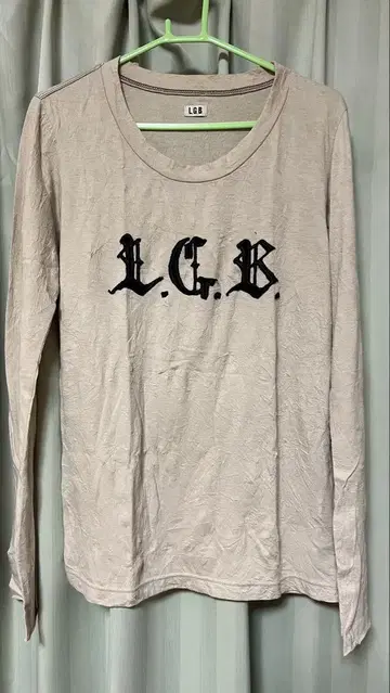 L.G.B 베이지 긴팔 티셔츠 M
