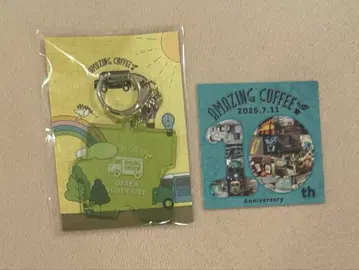 amazingcoffee 키링과 스티커 세트