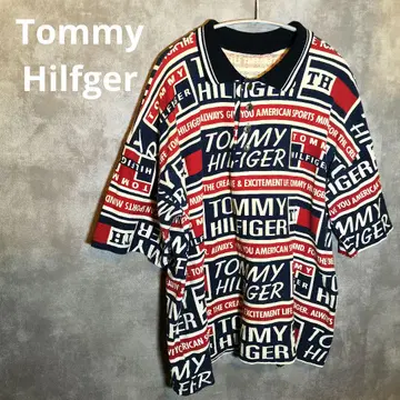 구제 의류 Tommy Hilfiger 로고 피케 셔츠 L 사이즈