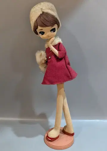 포즈 인형(양복) 빨간색 의류