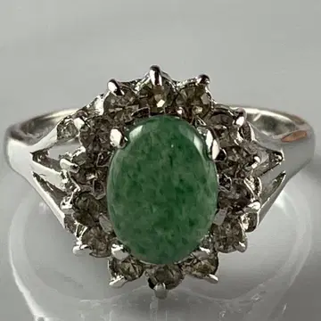 Jadeite silver ring 비취 실버 반지 13호 (53)