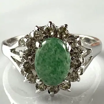 Jadeite silver ring 비취 실버 반지 13호 (53)