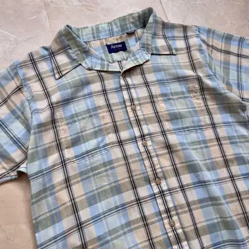 VINTAGE Arrow 80s 체크 반팔 셔츠 빈티지