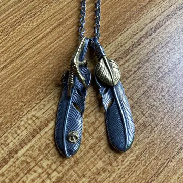 컨디션 최상 goro's 고로즈 금 손톱 목걸이 가는 사각 체인