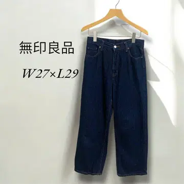 MUJI 무인양품 무인양품 와이드 팬츠 데님 청바지 M
