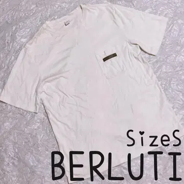 미사용에 가까운 BERLUTI 벨루티 가죽 탭 포켓 티셔츠 S 사이즈