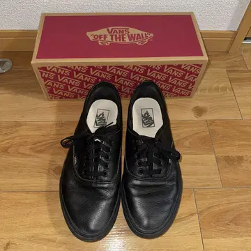 VANS AUTHENTIC 오센틱 가죽 올 블랙 28cm