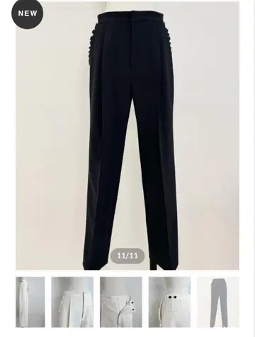택 포함 새상품 OHGA POCKET FRILL 테이퍼드 팬츠 사이즈 S
