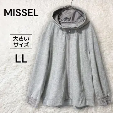 MISSEL 긴팔 후드티 지오메트릭 무늬 그레이 LL 빅 사이즈