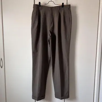 90s 00s SLATES 투 턱 슬랙스 브라운 브라운