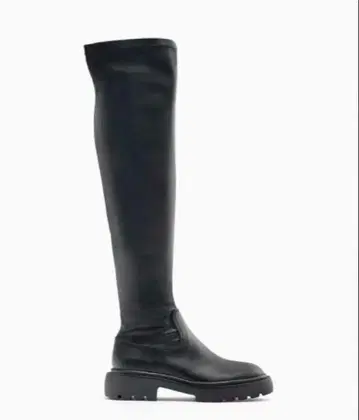 미사용 자라 ZARA 니하이 부츠 39 (25.3CM) 블랙