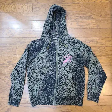 Hysteric Glamour 레오파드 무늬 풀 집업 후드티
