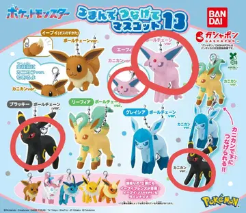 포켓몬 집어 연결 마스코트 13 블래키 에이피 4종 세트