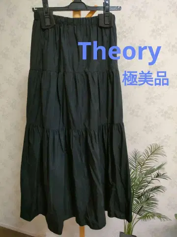 Theory 블랙 티어드 스커트 P
