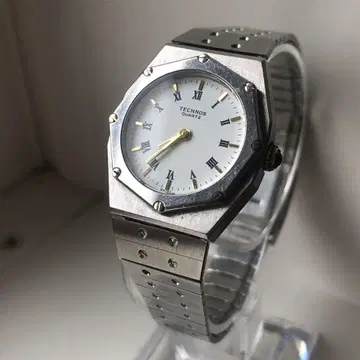 TECHNOS 테크노스 배터리 새상품 쿼츠 손목시계 팔각형