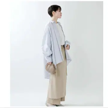 mizuiro ind 라이트 블루 오버 사이즈 셔츠  루즈핏