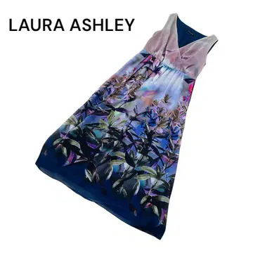 LAURA SDHLEY 로라 애슐리 롱 원피스 꽃무늬 퍼플 M