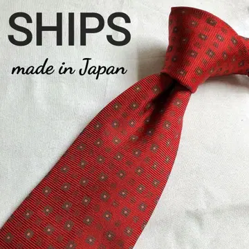 SHIPS ships 빨간색 레드 도트 일본산 사용하기 편한 넥타이
