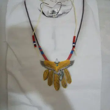 이글 페더 네이티브 목걸이 전사 속임수 그림 반팔 티셔츠