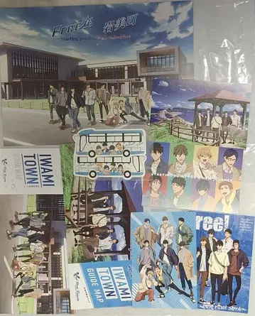 Free! 이와미 콜라보 엽서 스티커 가이드 맵 이벤트 책자