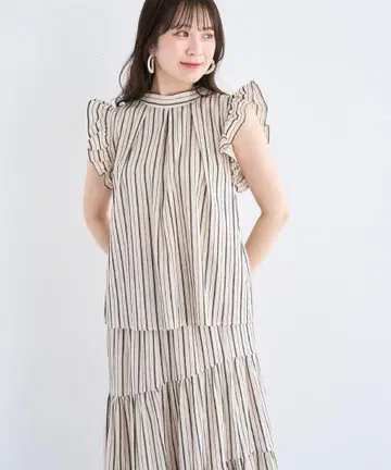 스트라이프 프릴 세트업