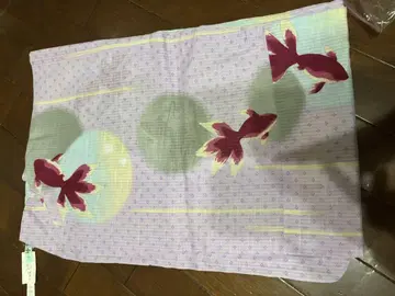 금붕어와 물방울 패턴의 연보라색 유카타, 클리닝 완료