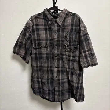 레어 HARLEY-DAVIDSON 반팔 셔츠 브라운 그런지 아메카지