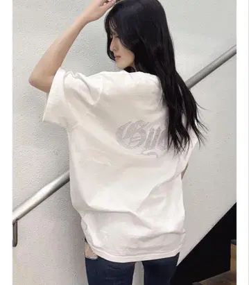 BACK GYDA bijou BIG 티셔츠 화이트