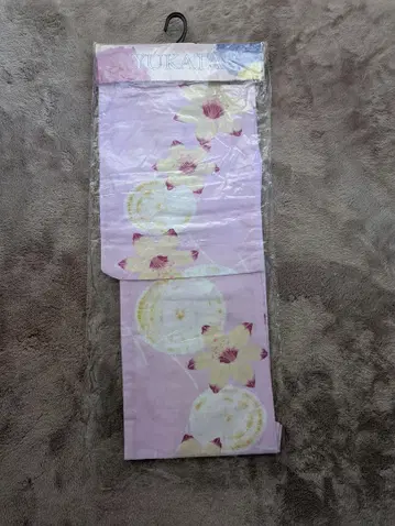 핑크 꽃무늬 유카타 면