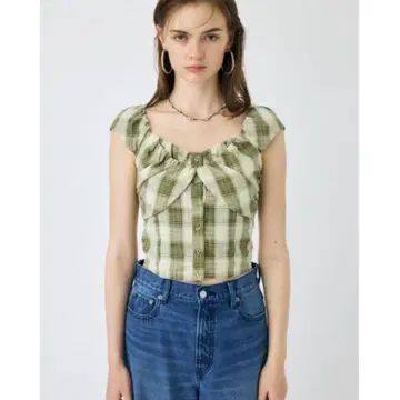 moussy 마우지 레이어드 개더드 블라우스