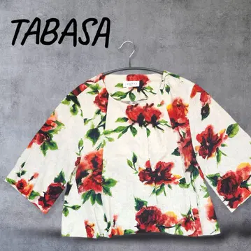 타바사 TABASA 루즈핏 셔츠 여성용 플라워 프린트