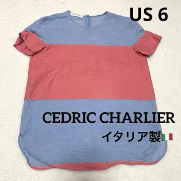 이탈리아제 CEDRIC CHARLIER 절개 탑 코튼 면 L