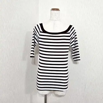 컴시즘 보더 반팔 티셔츠 (M) 면 100% 다크 네이비
