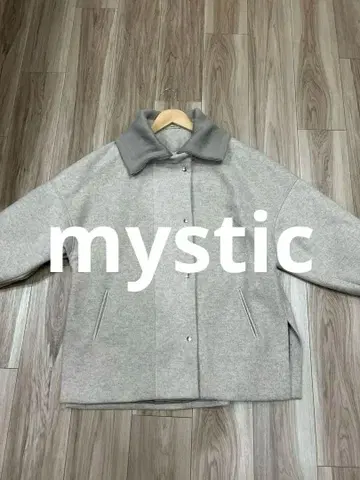 mystic 그레이 롱 코트