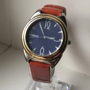 FOSSIL 파슬 배터리 새상품 네이비 다이얼 가죽 벨트 시계