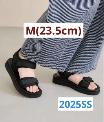 studio CLIP 가벼운 벨트 스포츠 샌들 23.5cm 블랙