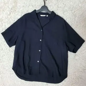 새상품급 유니클로 24ss 레이온 린넨 면 블라우스 XL