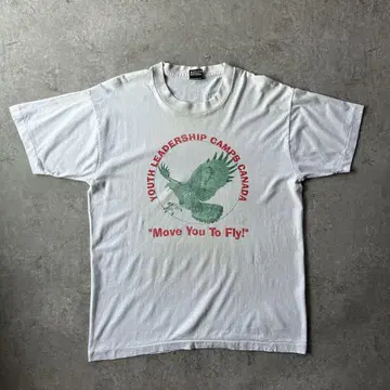 90s 프룻 오브 더 룸 티셔츠 USA제 화이트 L 이글