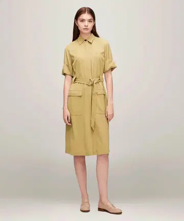 타미힐피거 반팔 원피스 베이지