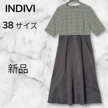 INDIVI 원피스 트위드 절개 원피스 38 사이즈