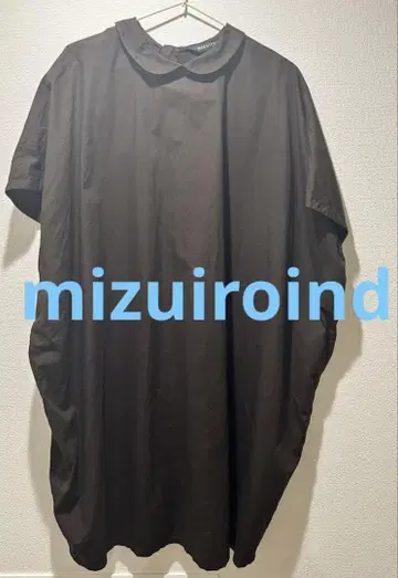 mizuiro ind 브라운 셔츠 원피스 반팔