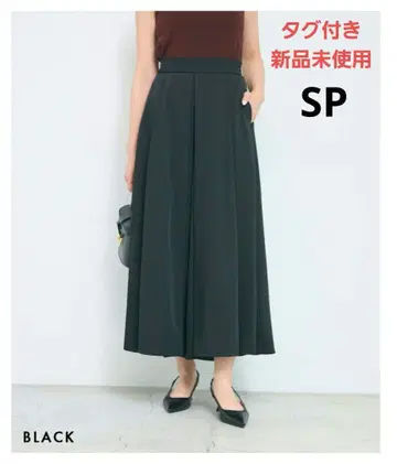 베이스먼트 온라인 턱 플레어 와이드 팬츠 블랙 SP