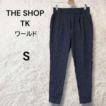 THE SHOP TK 월드 스트라이프 패턴 스트레치 스키니 팬츠 S