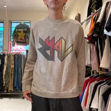 VANS M 00s y2k 빅 로고 백 프린트 맨투맨 트레이닝복