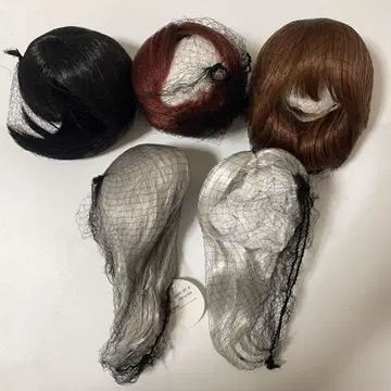 약 8인치 인형용 가발 5개